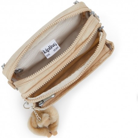 Сумочка 2в1 Kipling ABANU MULTI Sparkled Beige (5DV) KI3492_5DV