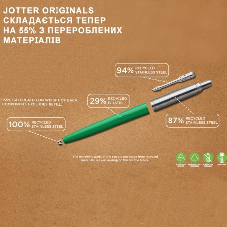 Ручка кулькова Parker JOTTER Originals Blue CT BP блістер 15 136
