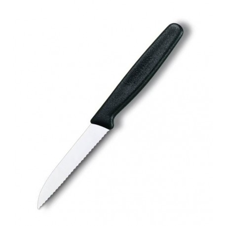Ніж для чищення овочів Victorinox STANDARD 8см хвил чорн 5.0433