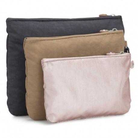 Набір із 3-х косметичок Kipling IAKA L WRISTLET Night Grey Bl (N85) KI4219_N85