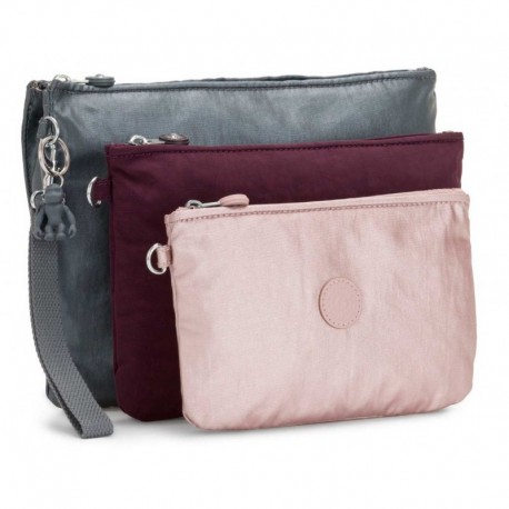 Набір косметичок Kipling IAKA L WRISTLET Steel Gr Metal (H55) KI3697_H55