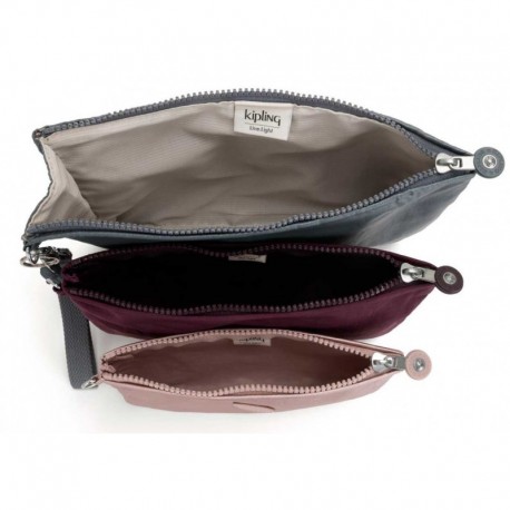 Набір косметичок Kipling IAKA L WRISTLET Steel Gr Metal (H55) KI3697_H55
