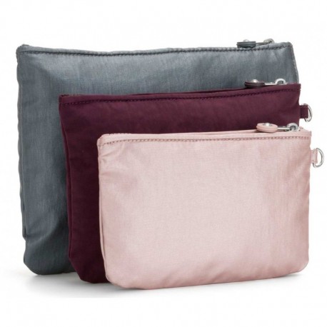 Набір косметичок Kipling IAKA L WRISTLET Steel Gr Metal (H55) KI3697_H55