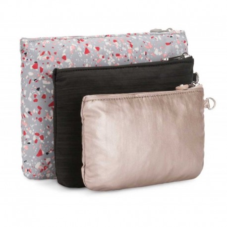 Набір із 3-х косметичок Kipling IAKA L WRISTLET Speckled (48X) KI3656_48X